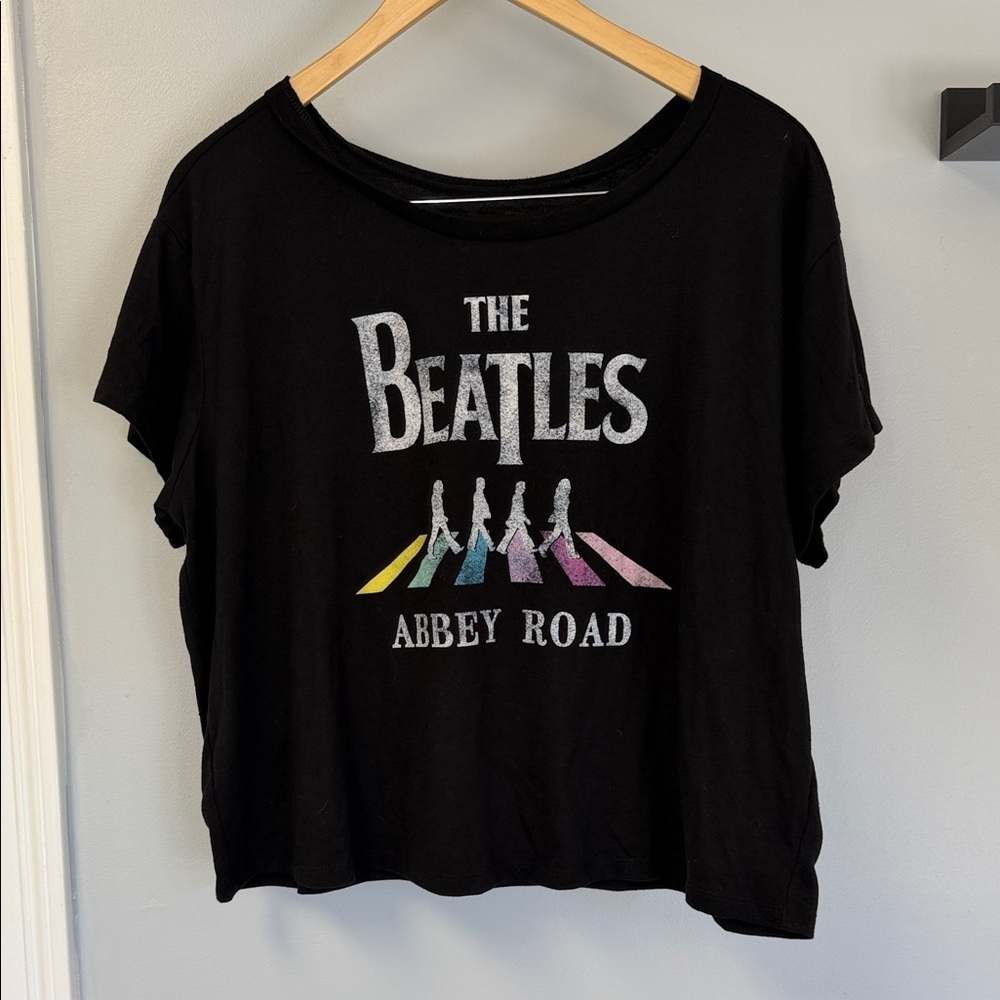 The Beatles Cropped Graphic Tee